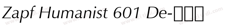 Zapf Humanist 601 De字体转换